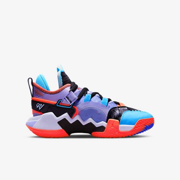 Black / Blue / Light Red Kids' Nike Jordan Why Not Zer0.5 Older Basketball Shoes | NK305KRS