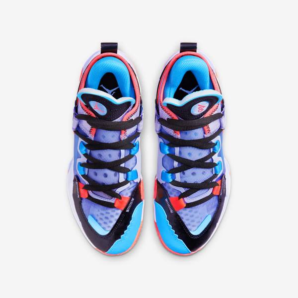 Black / Blue / Light Red Kids' Nike Jordan Why Not Zer0.5 Older Basketball Shoes | NK305KRS