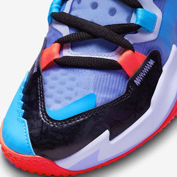 Black / Blue / Light Red Kids' Nike Jordan Why Not Zer0.5 Older Basketball Shoes | NK305KRS