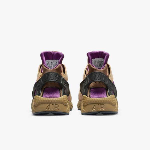 Black / Brown Men's Nike Air Huarache LE Sneakers | NK547QRC