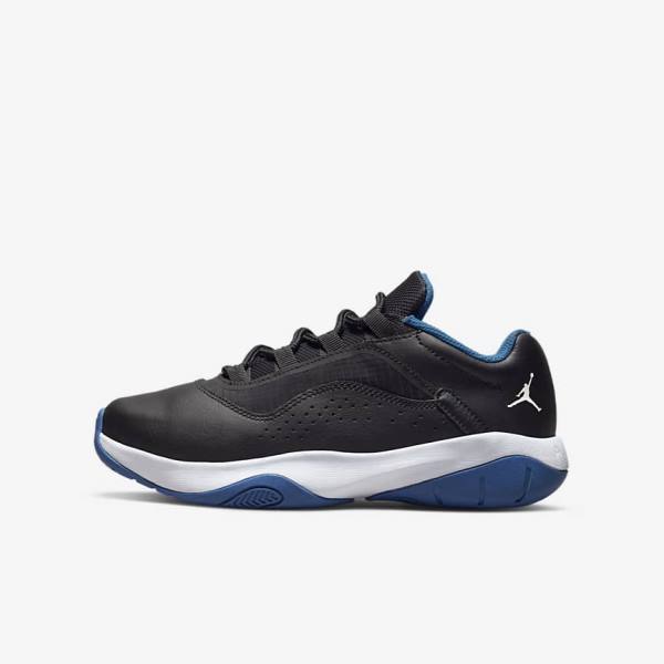 Black / Dark Blue / White Kids\' Nike Air Jordan 11 CMFT Low Older Sneakers | NK462PNQ