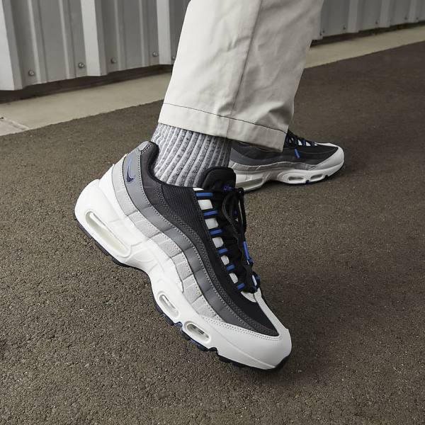 Black / Dark Grey / Blue Men's Nike Air Max 95 Sneakers | NK507AXO