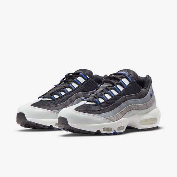 Black / Dark Grey / Blue Men's Nike Air Max 95 Sneakers | NK507AXO