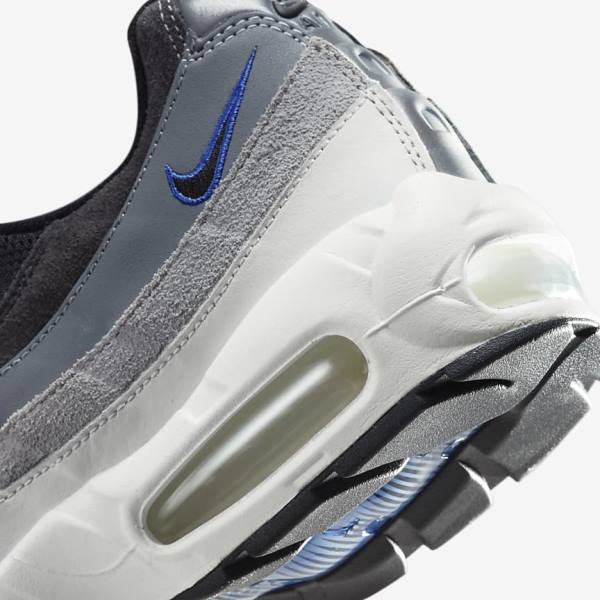 Black / Dark Grey / Blue Men's Nike Air Max 95 Sneakers | NK507AXO