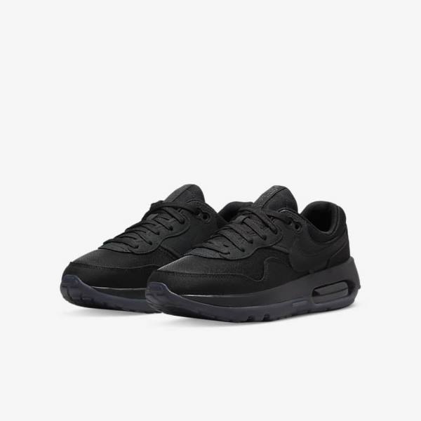 Black / Dark Grey Kids' Nike Air Max Motif Older Sneakers | NK326TWS