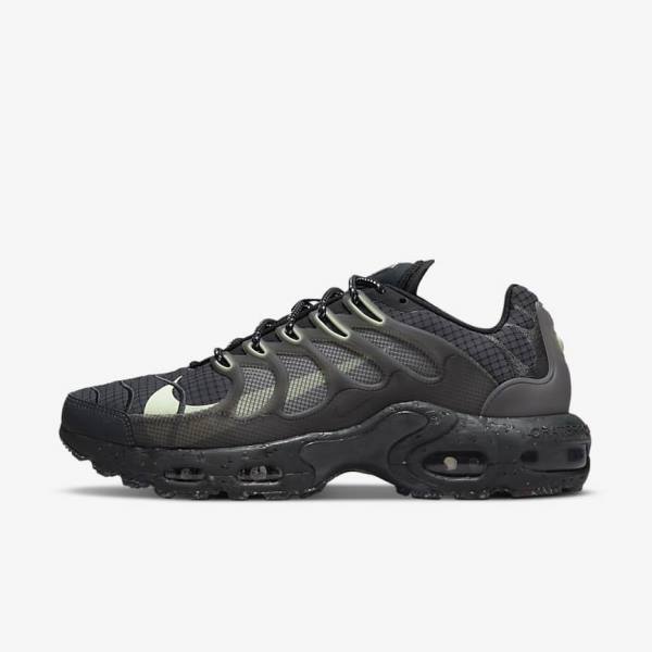 Black / Dark Grey / Light Green Men\'s Nike Air Max Terrascape Plus Sneakers | NK935XNK