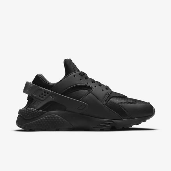 Black / Dark Grey Men's Nike Air Huarache Sneakers | NK617DNU