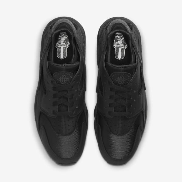 Black / Dark Grey Men's Nike Air Huarache Sneakers | NK617DNU