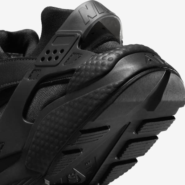 Black / Dark Grey Men's Nike Air Huarache Sneakers | NK617DNU