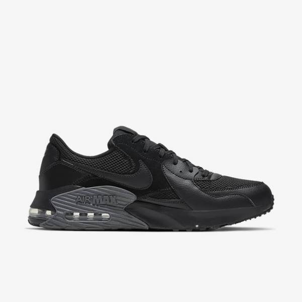 Black / Dark Grey Men's Nike Air Max Excee Sneakers | NK961VFM