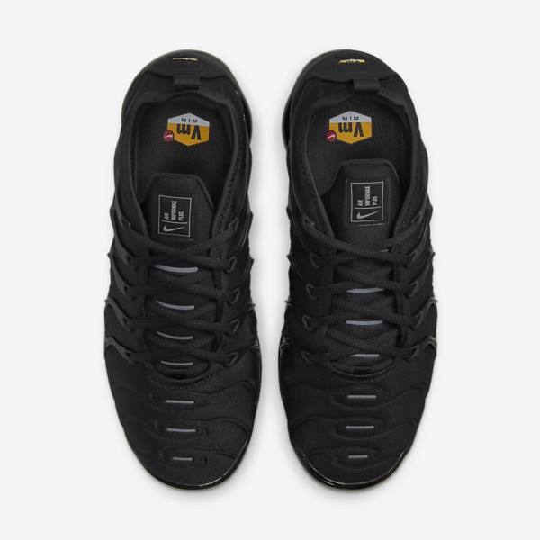 Black / Dark Grey Men's Nike Air VaporMax Plus Sneakers | NK015TQV