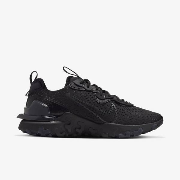 Black / Dark Grey Men's Nike React Vision Sneakers | NK098WQL