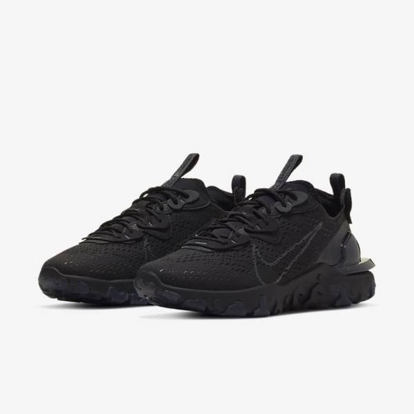 Black / Dark Grey Men's Nike React Vision Sneakers | NK098WQL