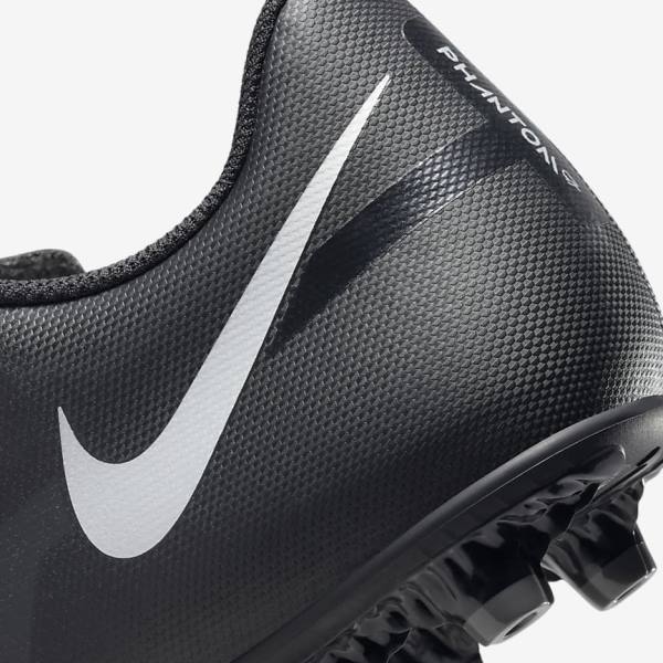 Black / Dark Grey / Metal Silver Women's Nike Phantom GT2 Club MG Multi-Ground Football Shoes | NK352GLQ