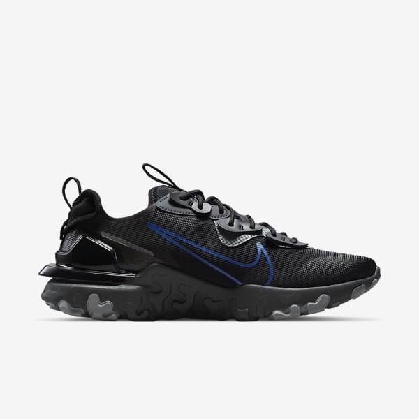 Black / Dark Grey / Royal Men's Nike React Vision Sneakers | NK261LID