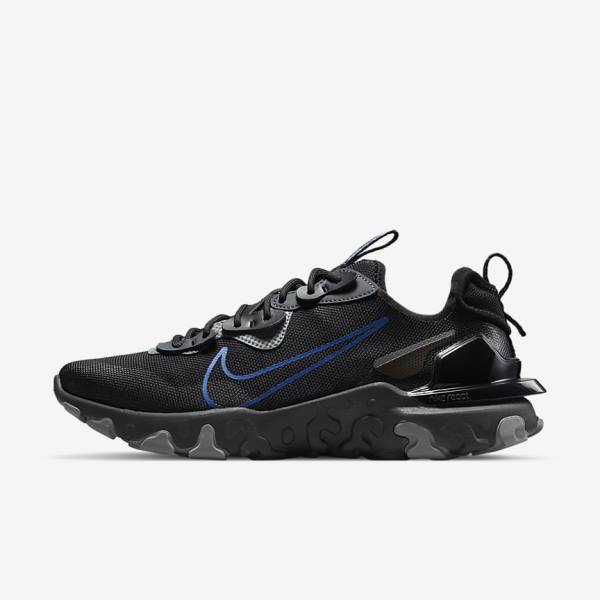 Black / Dark Grey / Royal Men\'s Nike React Vision Sneakers | NK261LID