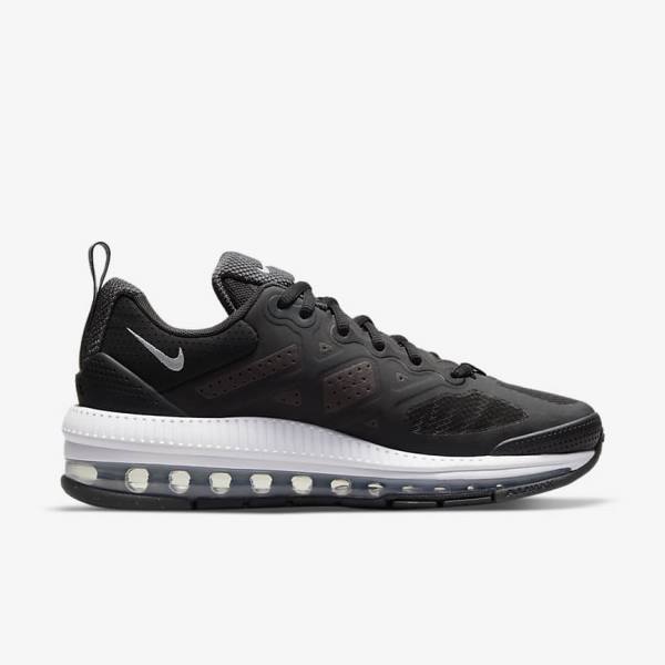 Black / Dark Grey / White / Black Women's Nike Air Max Genome Sneakers | NK075UMD