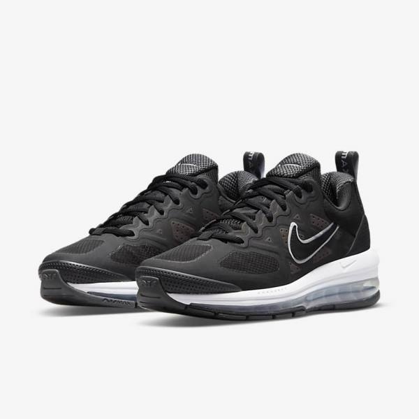 Black / Dark Grey / White / Black Women's Nike Air Max Genome Sneakers | NK075UMD