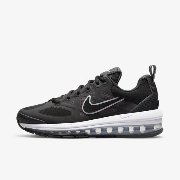 Black / Dark Grey / White / Black Women\'s Nike Air Max Genome Sneakers | NK075UMD