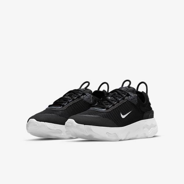 Black / Dark Grey / White Kids' Nike React Live Older Sneakers | NK718RZG