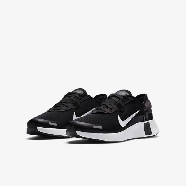 Black / Dark Grey / White Kids' Nike Reposto Older Sneakers | NK548XQG