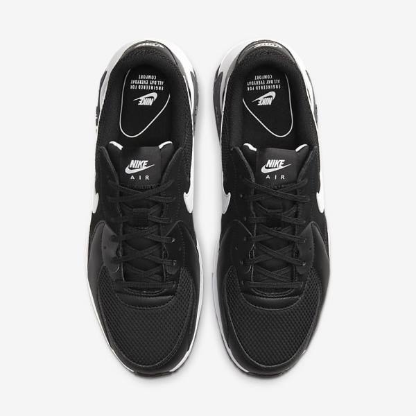 Black / Dark Grey / White Men's Nike Air Max Excee Sneakers | NK489LEO