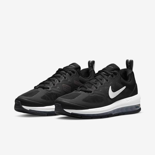 Black / Dark Grey / White Men's Nike Air Max Genome Sneakers | NK628SIJ