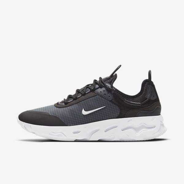 Black / Dark Grey / White Men\'s Nike React Live Sneakers | NK423PVD