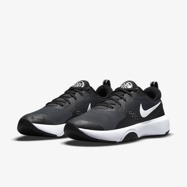 Black / Dark Grey / White Women's Nike City Rep TR Training Shoes | NK753PRX