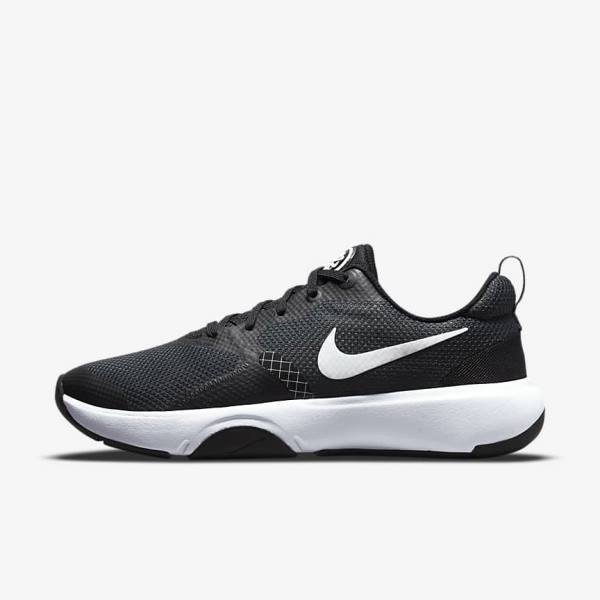 Black / Dark Grey / White Women\'s Nike City Rep TR Training Shoes | NK753PRX