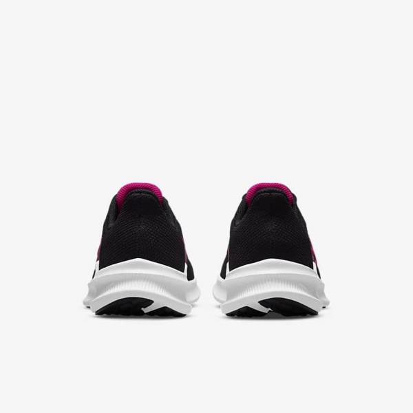 Black / Dark Grey / White Women's Nike Downshifter 11 Road Running Shoes | NK672DTY