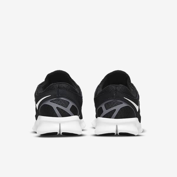 Black / Dark Grey / White Women's Nike Free Run 2 Sneakers | NK814BMA