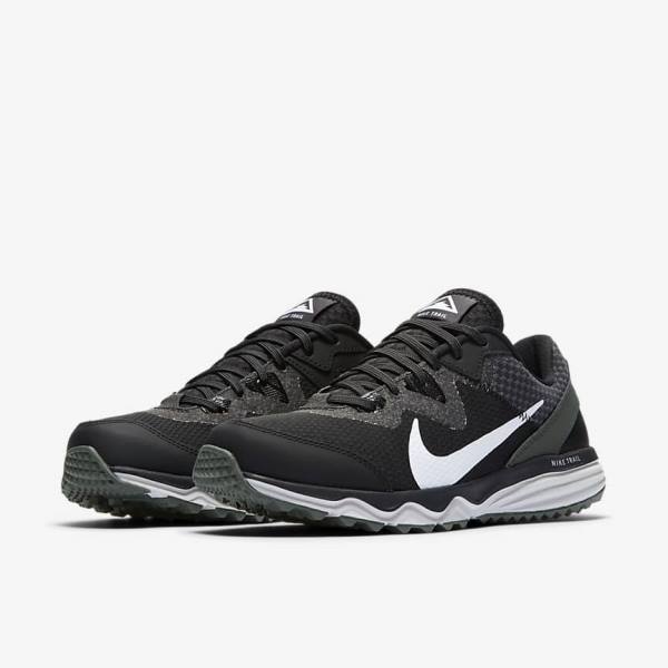 Black / Dark Grey / White Women's Nike Juniper Trail Trail Running Shoes | NK953GKL