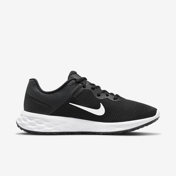 Black / Dark Grey / White Women's Nike Revolution 6 Next Nature Road Running Shoes | NK435CBU