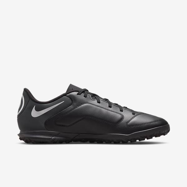 Black / Dark Grey Women's Nike Tiempo Legend 9 Club TF Turf Football Shoes | NK920COY