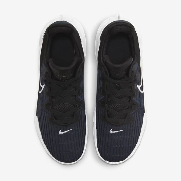 Black / Dark Obsidian / White Women's Nike LeBron Witness 6 Basketball Shoes | NK328JIP