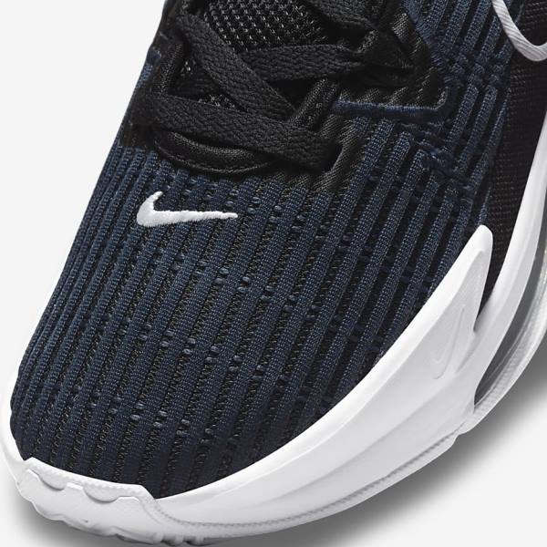 Black / Dark Obsidian / White Women's Nike LeBron Witness 6 Basketball Shoes | NK328JIP