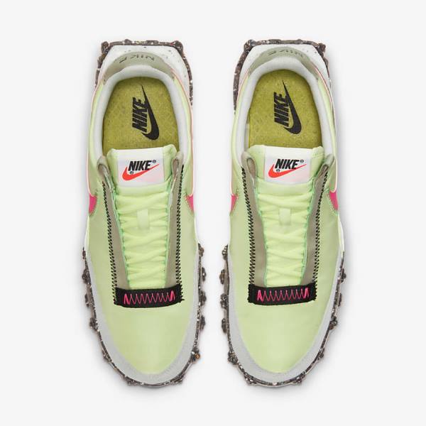 Black / Green / Pink Women's Nike Waffle Racer Crater Sneakers | NK865SXN