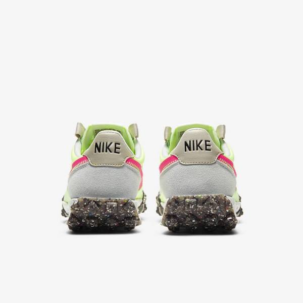 Black / Green / Pink Women's Nike Waffle Racer Crater Sneakers | NK865SXN