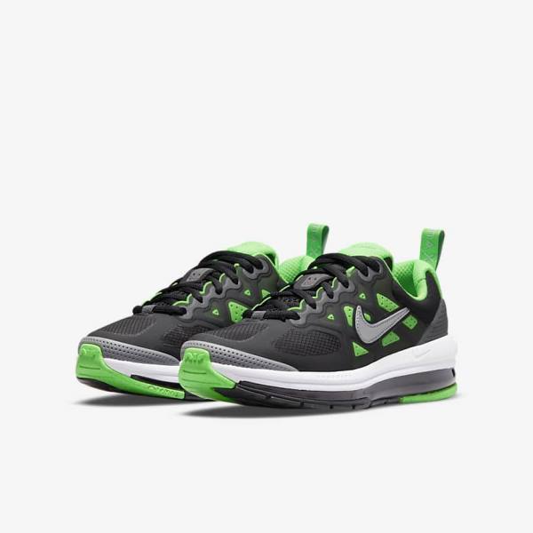 Black / Grey / Green Kids' Nike Air Max Genome Older Sneakers | NK924IVT