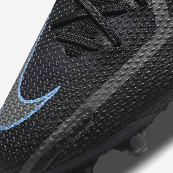 Black / Grey Men's Nike Phantom GT2 Dynamic Fit Elite FG Firm-Ground Football Shoes | NK720PZT