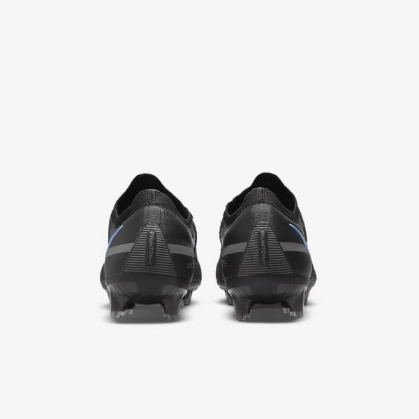 Black / Grey Men's Nike Phantom GT2 Elite FG Firm-Ground Football Shoes | NK258CIA