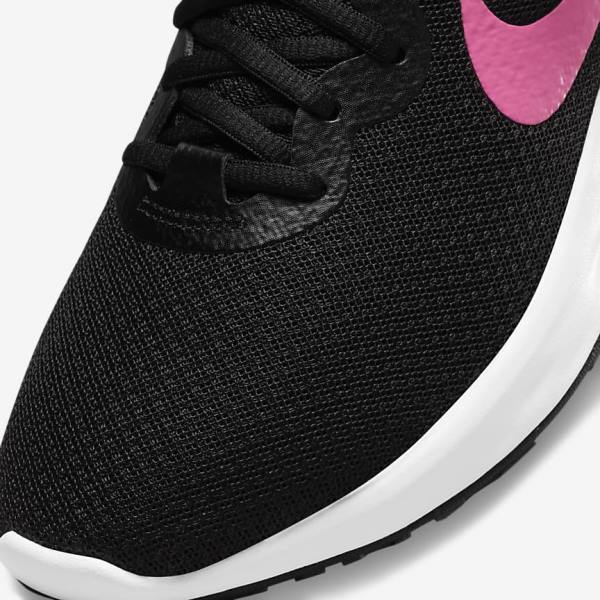 Black / Grey / Pink Women's Nike Revolution 6 Next Nature Road Running Shoes | NK623XBM