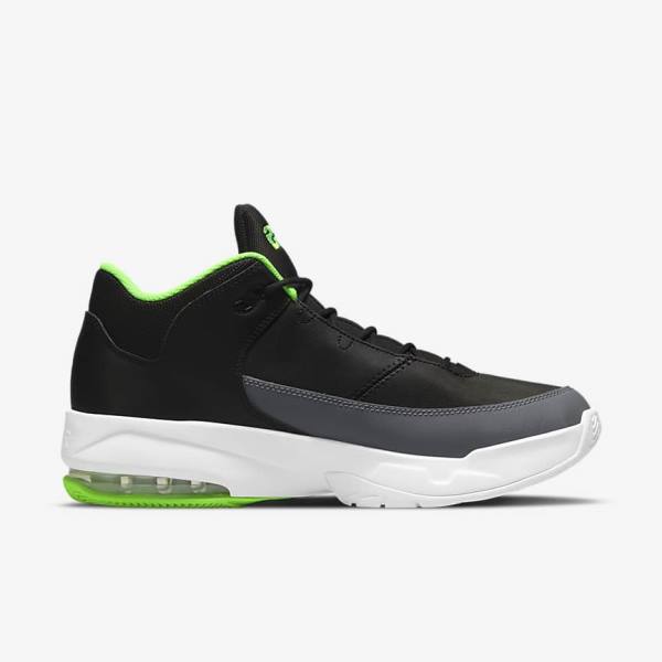 Black / Grey / White / Green Men's Nike Jordan Max Aura 3 Sneakers | NK106DTH