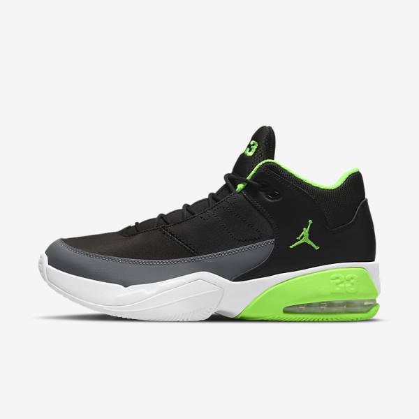 Black / Grey / White / Green Men\'s Nike Jordan Max Aura 3 Jordan Shoes | NK127GSL