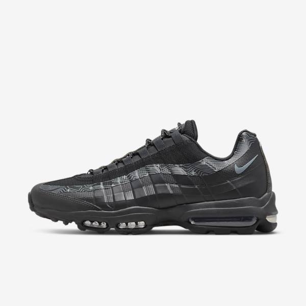 Black / Grey / White / Grey Men\'s Nike Air Max 95 UL Sneakers | NK021BXV