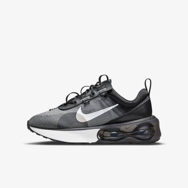 Black / Grey / White Kids\' Nike Air Max 2021 Older Sneakers | NK839LCF