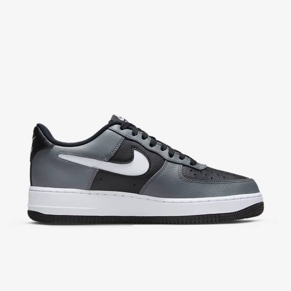 Black / Grey / White Men's Nike Air Force 1 07 LV8 Sneakers | NK549UOV