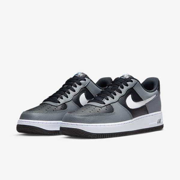 Black / Grey / White Men's Nike Air Force 1 07 LV8 Sneakers | NK549UOV