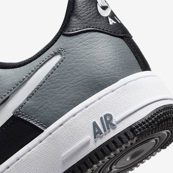 Black / Grey / White Men's Nike Air Force 1 07 LV8 Sneakers | NK549UOV